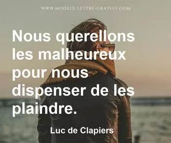 Citation de Luc de Clapiers