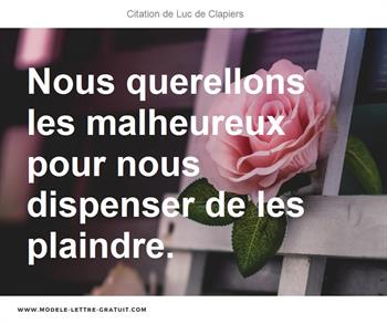 Citations Luc de Clapiers