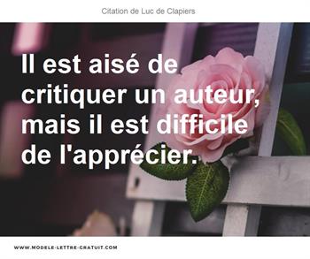 Citations Luc de Clapiers