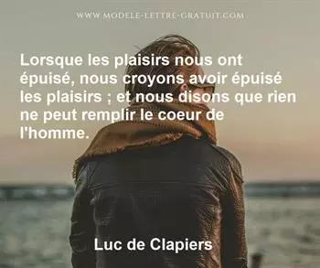 Citation de Luc de Clapiers
