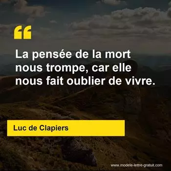 Citation Luc de Clapiers