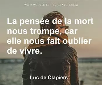 Citation de Luc de Clapiers