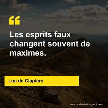 Citation Luc de Clapiers