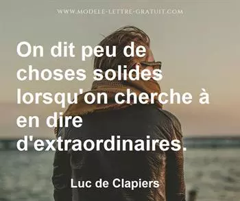 Citation de Luc de Clapiers