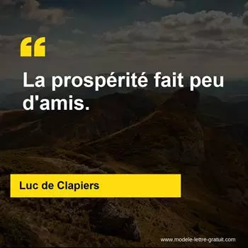 Citation Luc de Clapiers