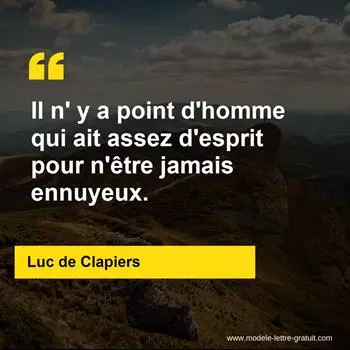 Citation Luc de Clapiers