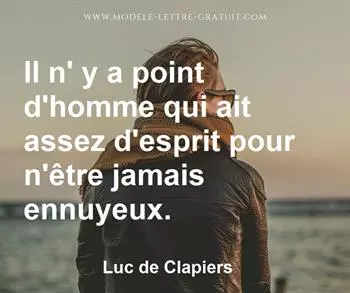 Citation de Luc de Clapiers