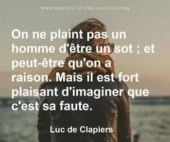 Citation de Luc de Clapiers