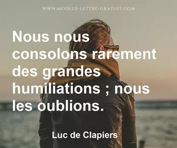 Citation de Luc de Clapiers