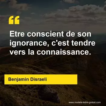Citation Benjamin Disraeli