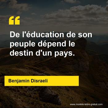 Citation de Benjamin Disraeli