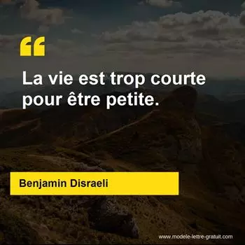 Citation Benjamin Disraeli