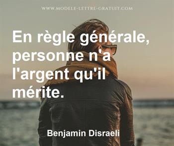 Citation de Benjamin Disraeli