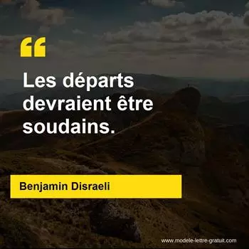Citation Benjamin Disraeli