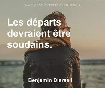 Citation de Benjamin Disraeli