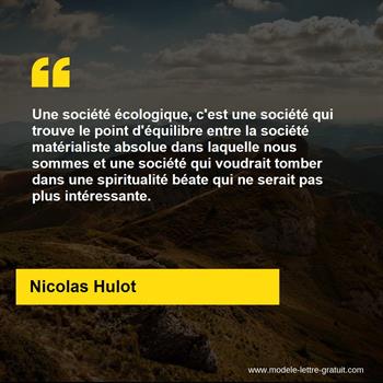 Citation de Nicolas Hulot