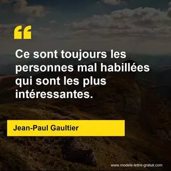 Citation Jean-Paul Gaultier