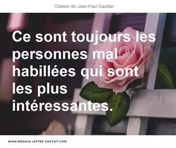 Citations Jean-Paul Gaultier