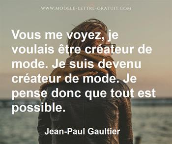 Citation de Jean-Paul Gaultier