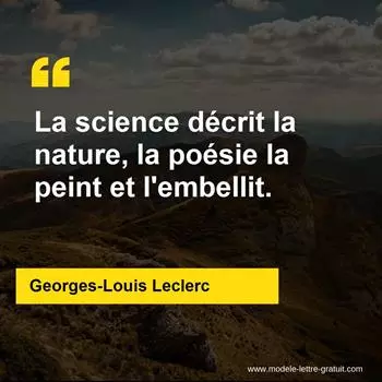 Citation Georges-Louis Leclerc