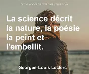 Citation de Georges-Louis Leclerc