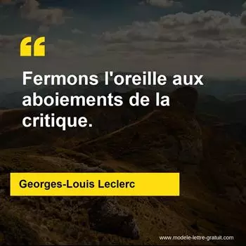 Citation Georges-Louis Leclerc