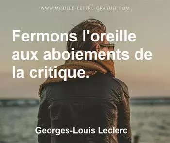 Citation de Georges-Louis Leclerc