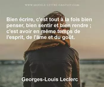 Citation de Georges-Louis Leclerc