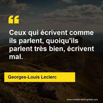 Citation Georges-Louis Leclerc