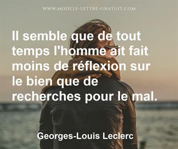 Citation de Georges-Louis Leclerc