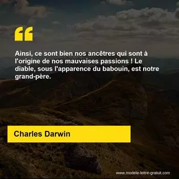 Citation Charles Darwin