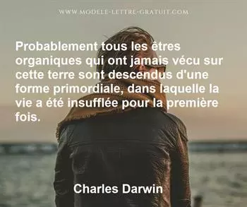 Citation de Charles Darwin