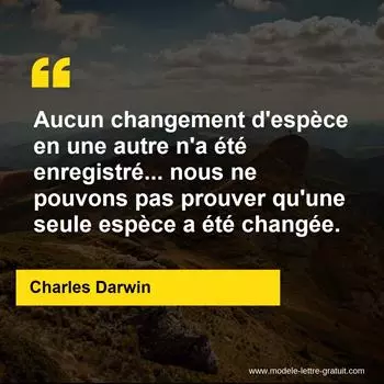 Citation Charles Darwin