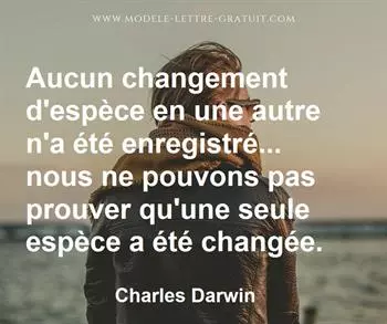Citation de Charles Darwin