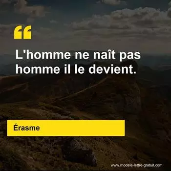 Citation Érasme
