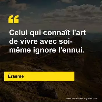 Citation Érasme