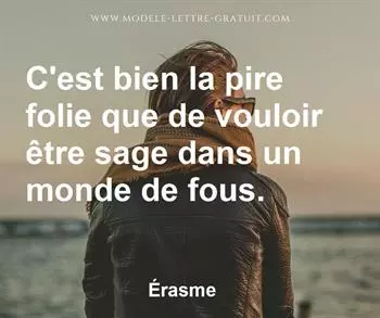 Citation de Érasme