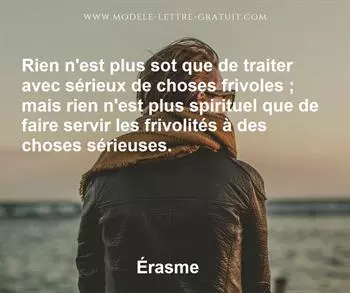 Citation de Érasme