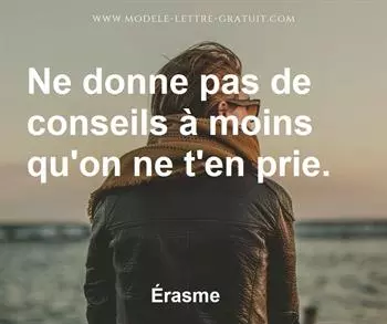 Citation de Érasme
