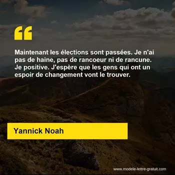 Citation Yannick Noah