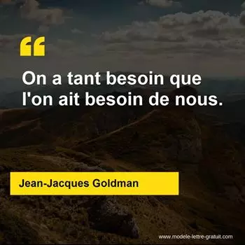 Citation Jean-Jacques Goldman