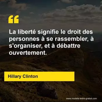 Citation Hillary Clinton