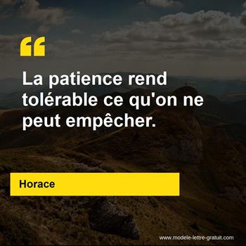 Citation de Horace