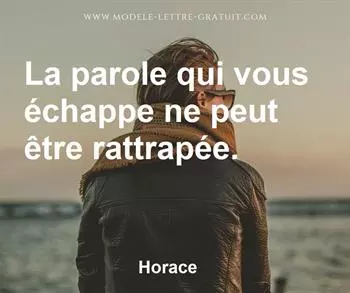 Citation de Horace