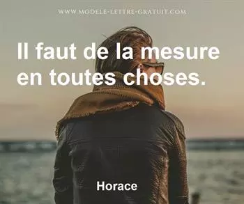 Citation de Horace