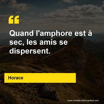 Citation de Horace