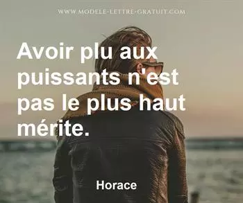 Citation de Horace