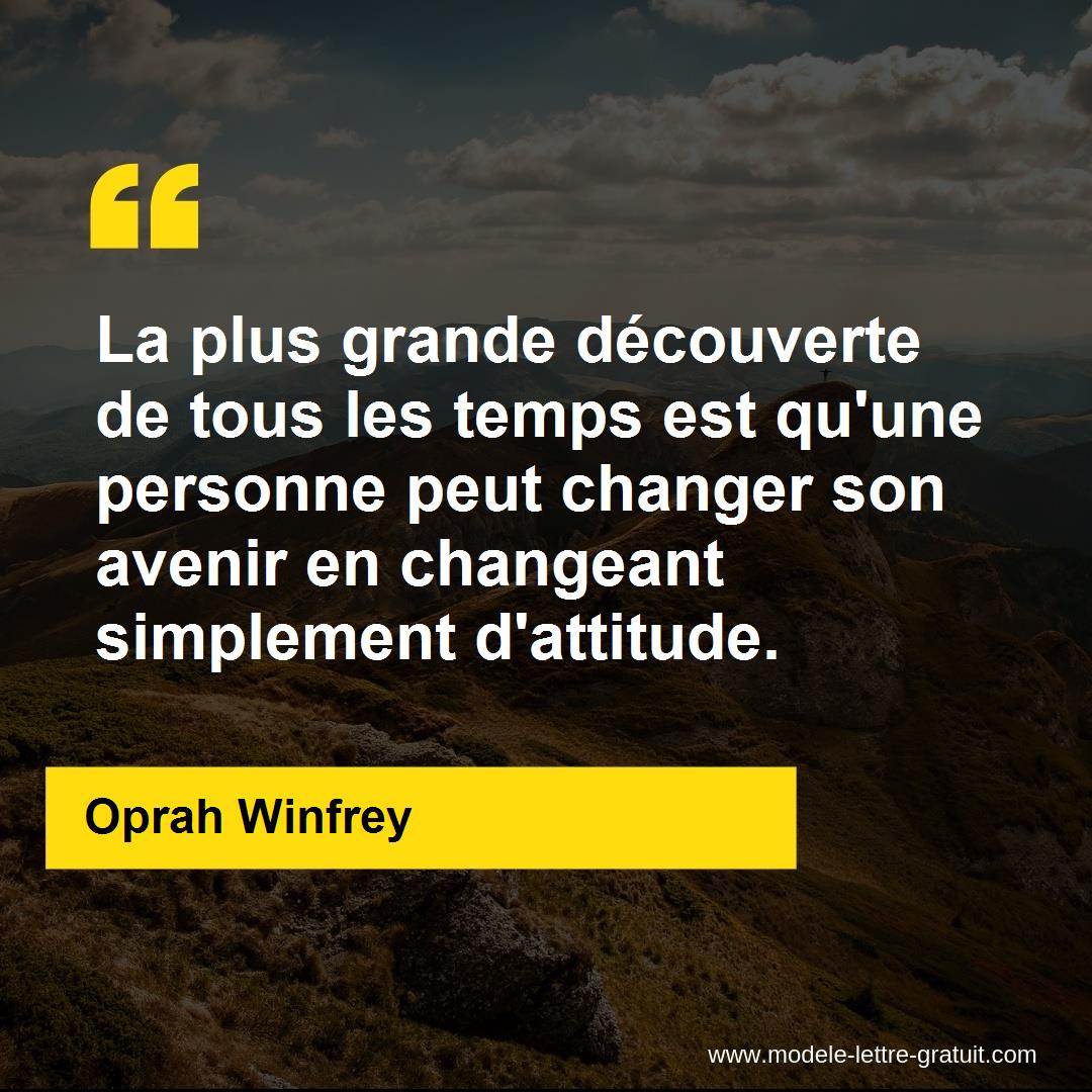 La Plus Grande Decouverte De Tous Les Temps Est Qu Une Personne Oprah Winfrey