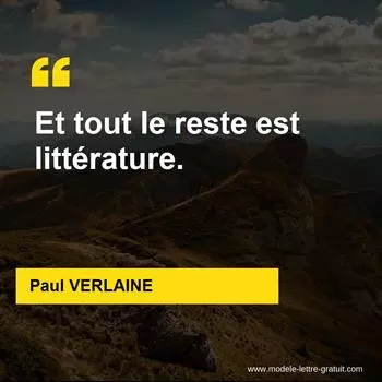 Citation Paul VERLAINE