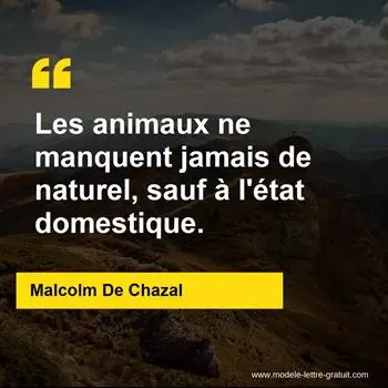 Citation Malcolm De Chazal
